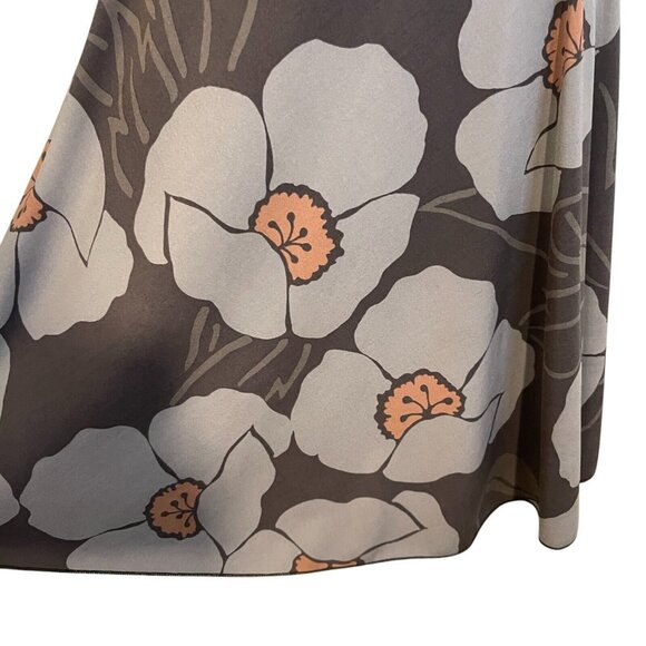 Vintage Smarty of NY Floral Pull On Knee Length Skirt Elastic Waist Boho Sz M - Picture 3 of 5